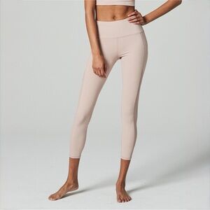 TNA Aritzia High Rise Leggings Blush Pink XXS Cropped Yoga Gym